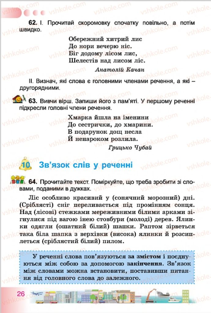 Страница 26 | Підручник Українська мова 4 клас Н.В. Гавриш, Т.С. Маркотенко 2015