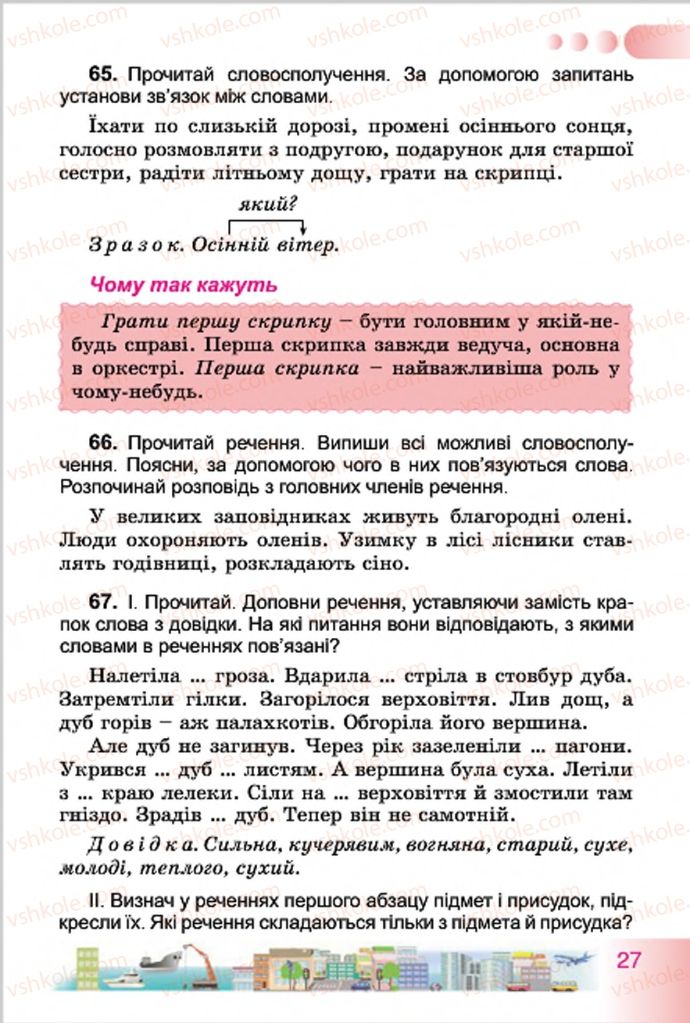 Страница 27 | Підручник Українська мова 4 клас Н.В. Гавриш, Т.С. Маркотенко 2015