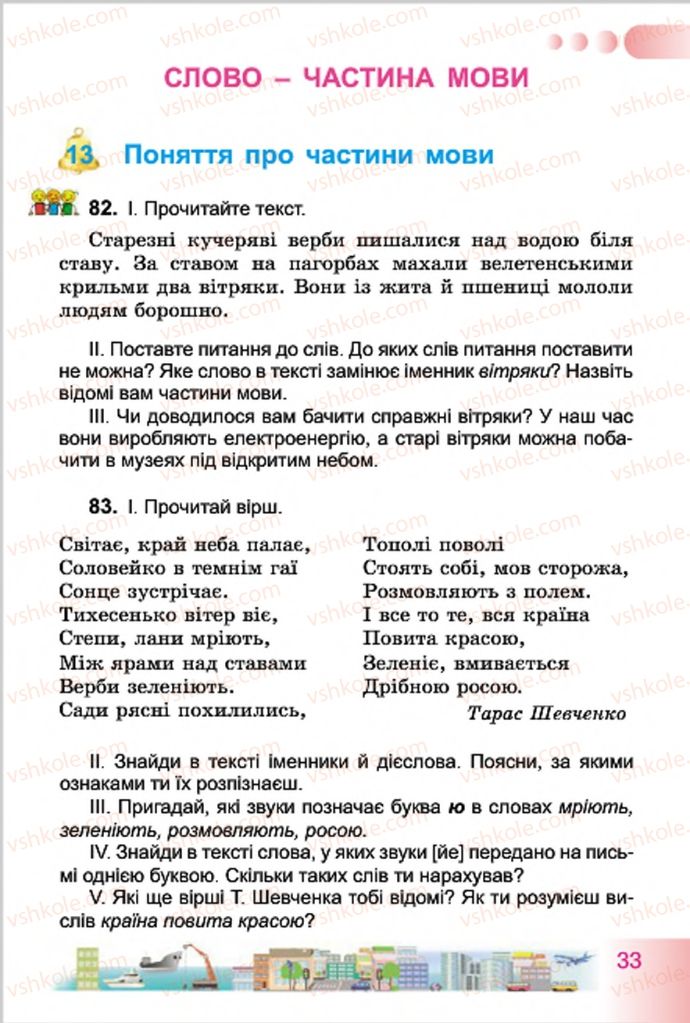 Страница 33 | Підручник Українська мова 4 клас Н.В. Гавриш, Т.С. Маркотенко 2015