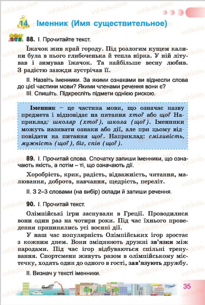 Страница 35 | Підручник Українська мова 4 клас Н.В. Гавриш, Т.С. Маркотенко 2015