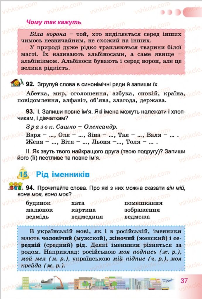 Страница 37 | Підручник Українська мова 4 клас Н.В. Гавриш, Т.С. Маркотенко 2015