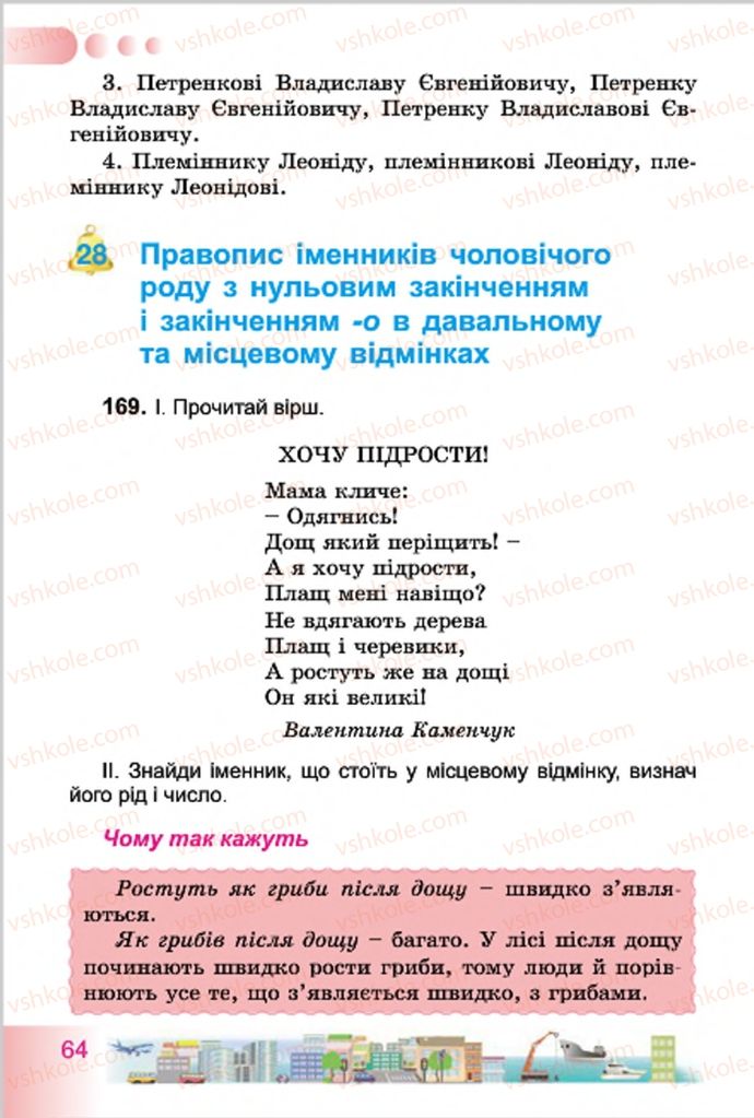 Страница 64 | Підручник Українська мова 4 клас Н.В. Гавриш, Т.С. Маркотенко 2015