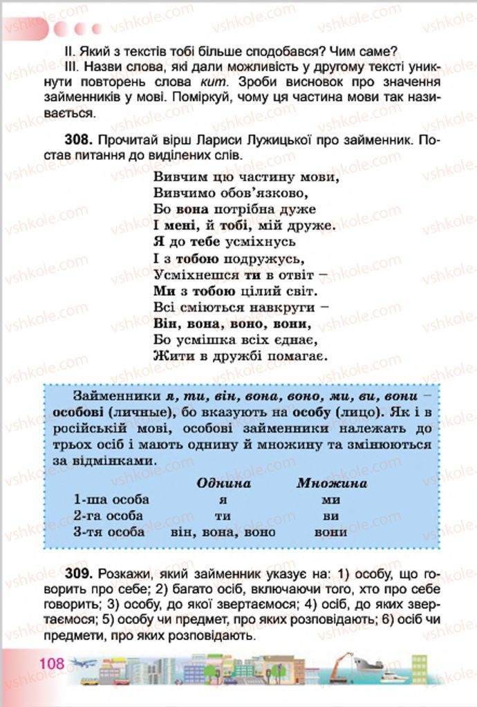 Страница 108 | Підручник Українська мова 4 клас Н.В. Гавриш, Т.С. Маркотенко 2015