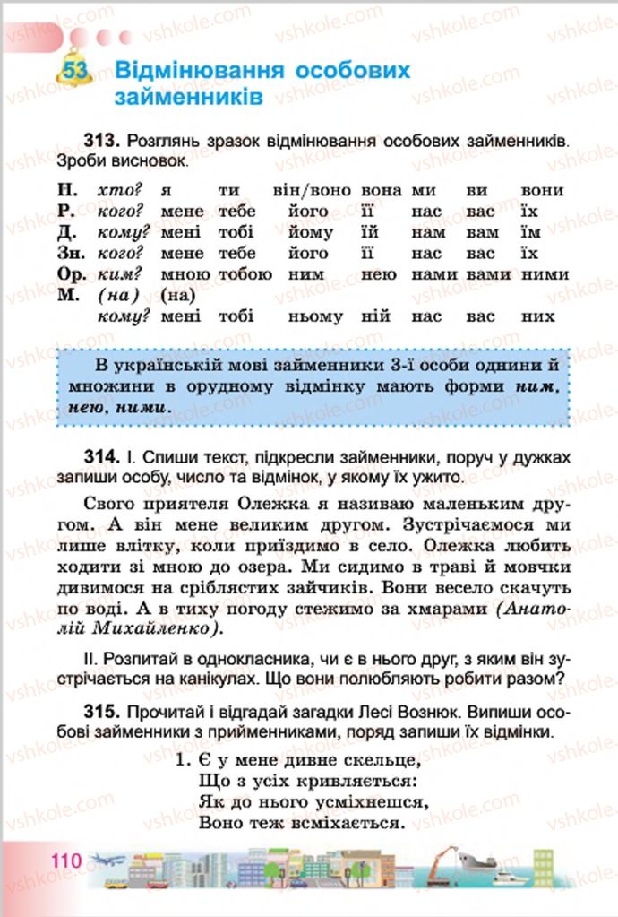 Страница 110 | Підручник Українська мова 4 клас Н.В. Гавриш, Т.С. Маркотенко 2015
