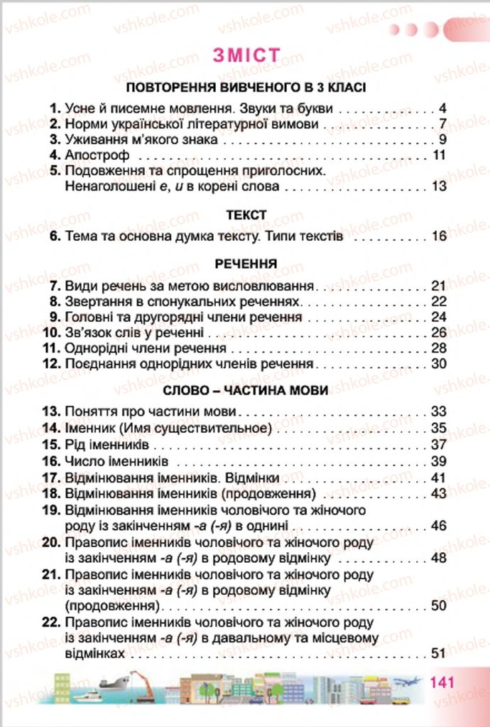 Страница 141 | Підручник Українська мова 4 клас Н.В. Гавриш, Т.С. Маркотенко 2015