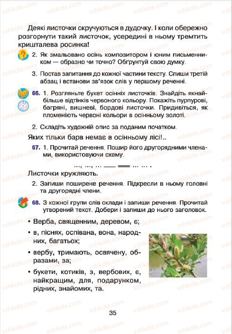 Страница 35 | Підручник Українська мова 4 клас Л.О. Варзацька, Г.Є. Зроль, Л.М. Шильцова 2015