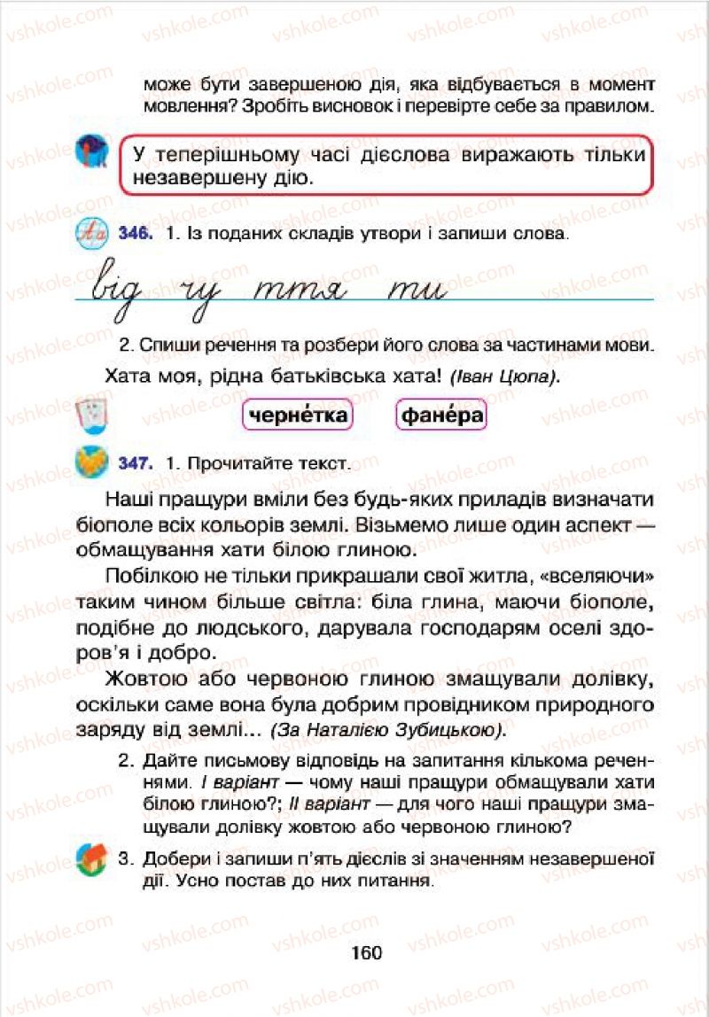 Страница 160 | Підручник Українська мова 4 клас Л.О. Варзацька, Г.Є. Зроль, Л.М. Шильцова 2015
