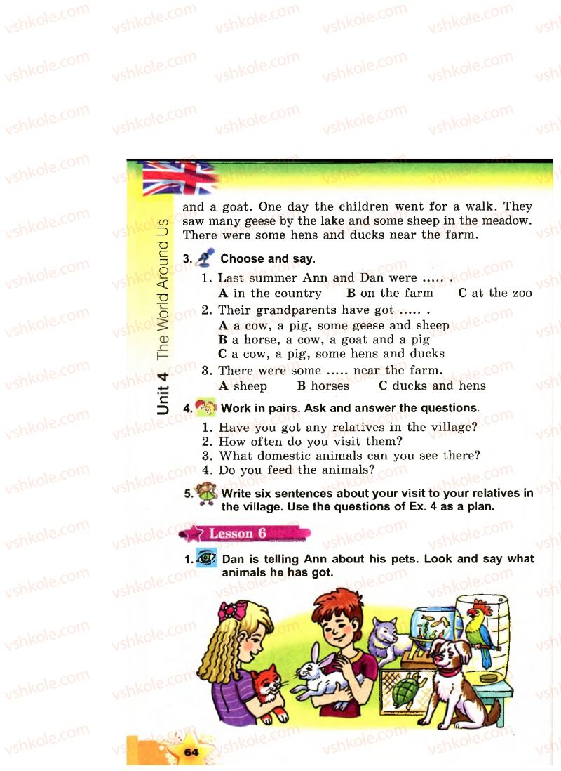 Страница 64 | Підручник Англiйська мова 4 клас А.М. Несвіт 2015