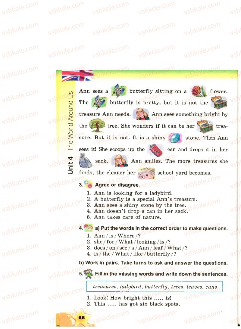 Страница 68 | Підручник Англiйська мова 4 клас А.М. Несвіт 2015
