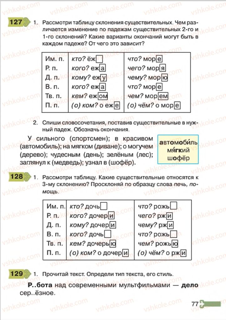 Страница 77 | Підручник Русский язык 4 клас А.Н. Рудяков, И.Л. Челышева 2015