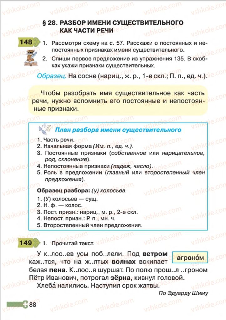 Страница 88 | Підручник Русский язык 4 клас А.Н. Рудяков, И.Л. Челышева 2015