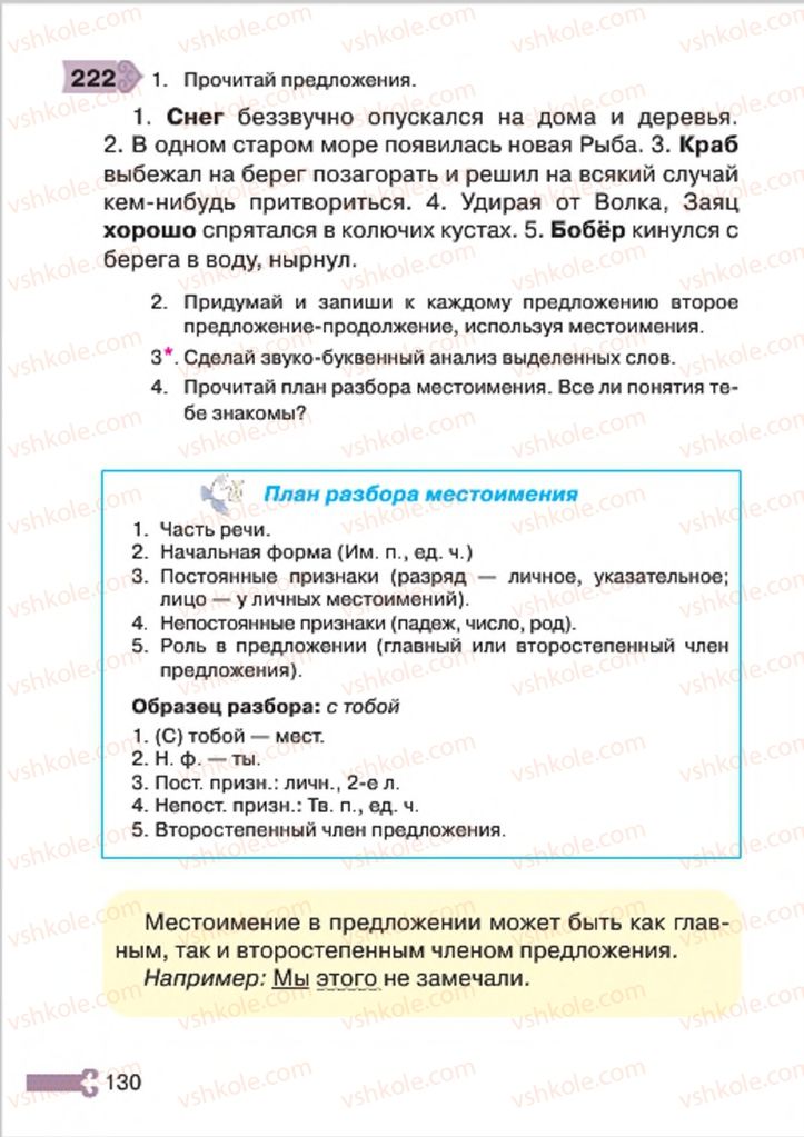 Страница 130 | Підручник Русский язык 4 клас А.Н. Рудяков, И.Л. Челышева 2015