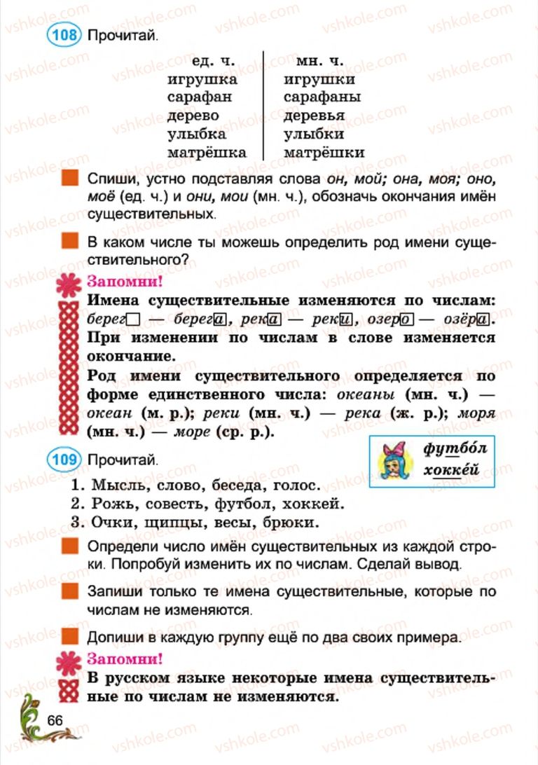 Страница 66 | Підручник Русский язык 4 клас Э.С. Сильнова, Н.Г. Каневская, В.Ф. Олейник 2015