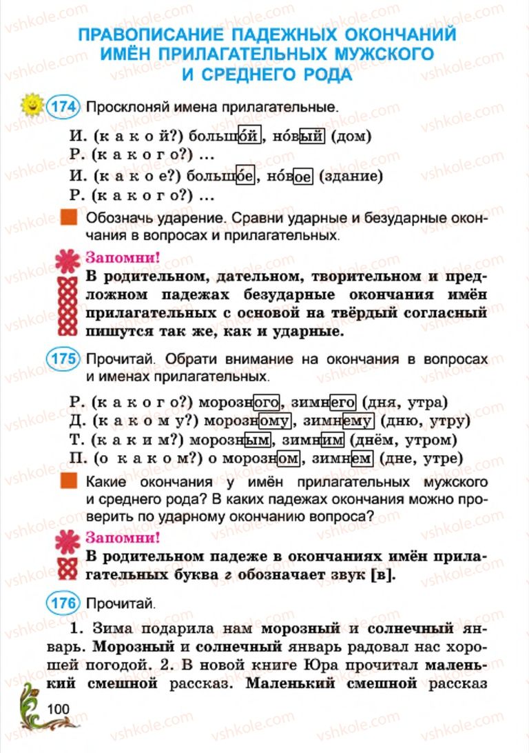 Страница 100 | Підручник Русский язык 4 клас Э.С. Сильнова, Н.Г. Каневская, В.Ф. Олейник 2015