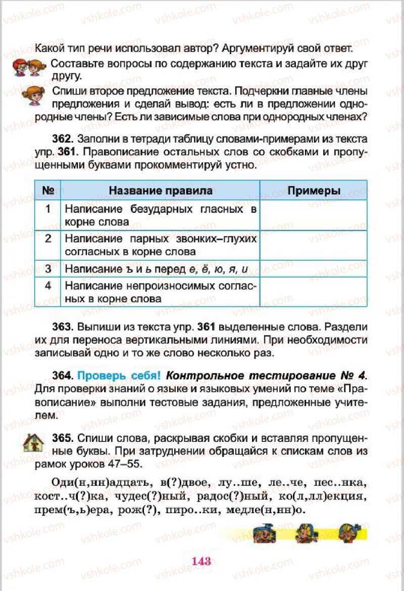 Страница 143 | Підручник Русский язык 4 клас Е.И. Самонова, В.И. Стативка, Т.М. Полякова 2015
