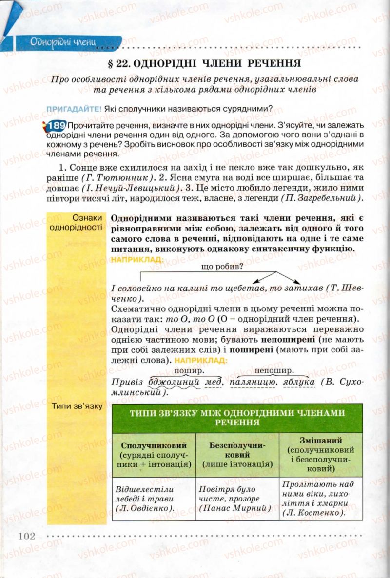 Страница 102 | Підручник Українська мова 8 клас В.В. Заболотний, О.В. Заболотний 2008