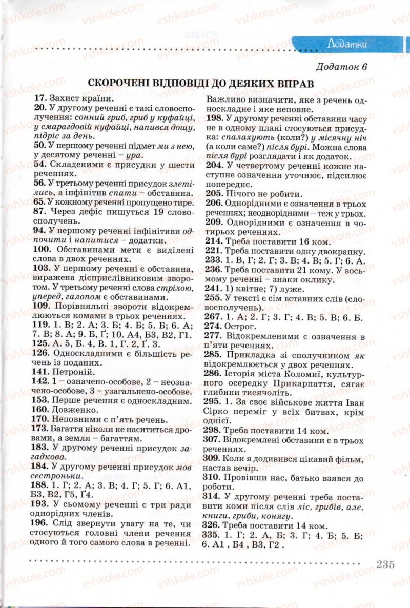 Страница 235 | Підручник Українська мова 8 клас В.В. Заболотний, О.В. Заболотний 2008