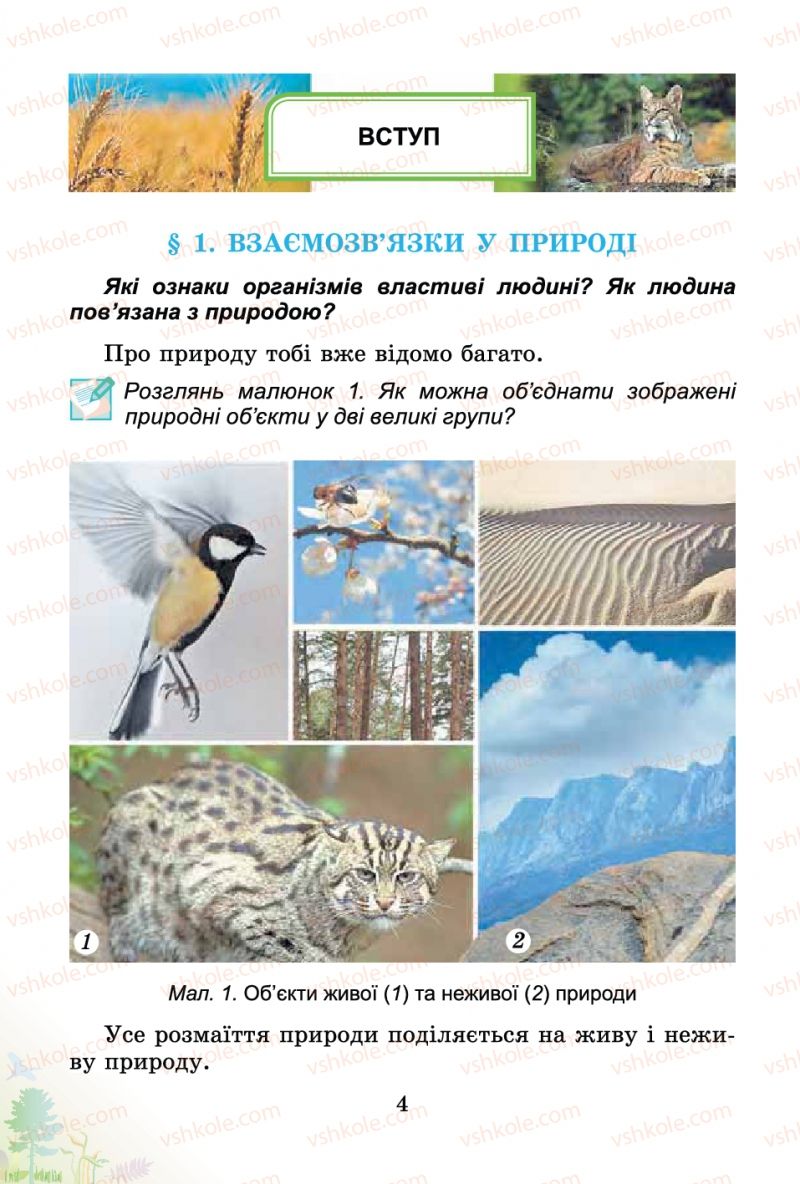 Страница 4 | Підручник Природознавство 4 клас Т.Г. Гільберг, Т.В. Сак 2015