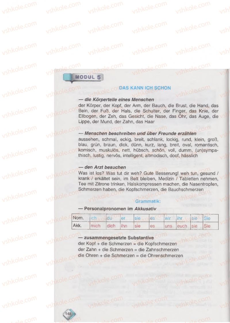 Страница 148 | Підручник Німецька мова 6 клас М.М. Сидоренко, О.А. Палій 2014 2 рік навчання