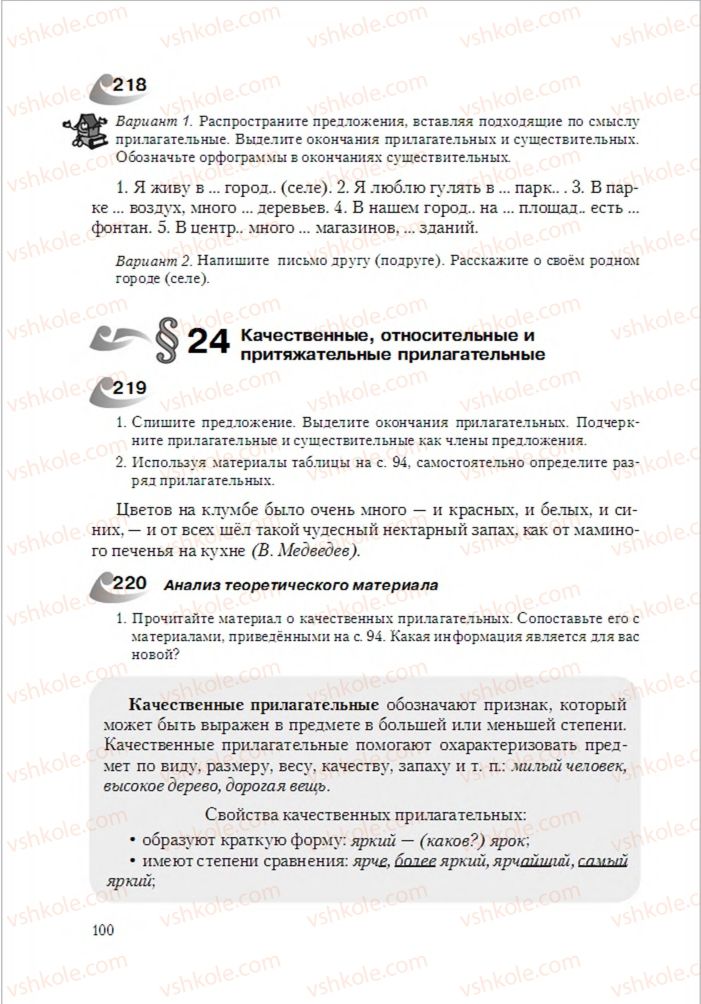 Страница 100 | Підручник Русский язык 6 клас А.Н. Рудяков, Т.Я. Фролова 2014