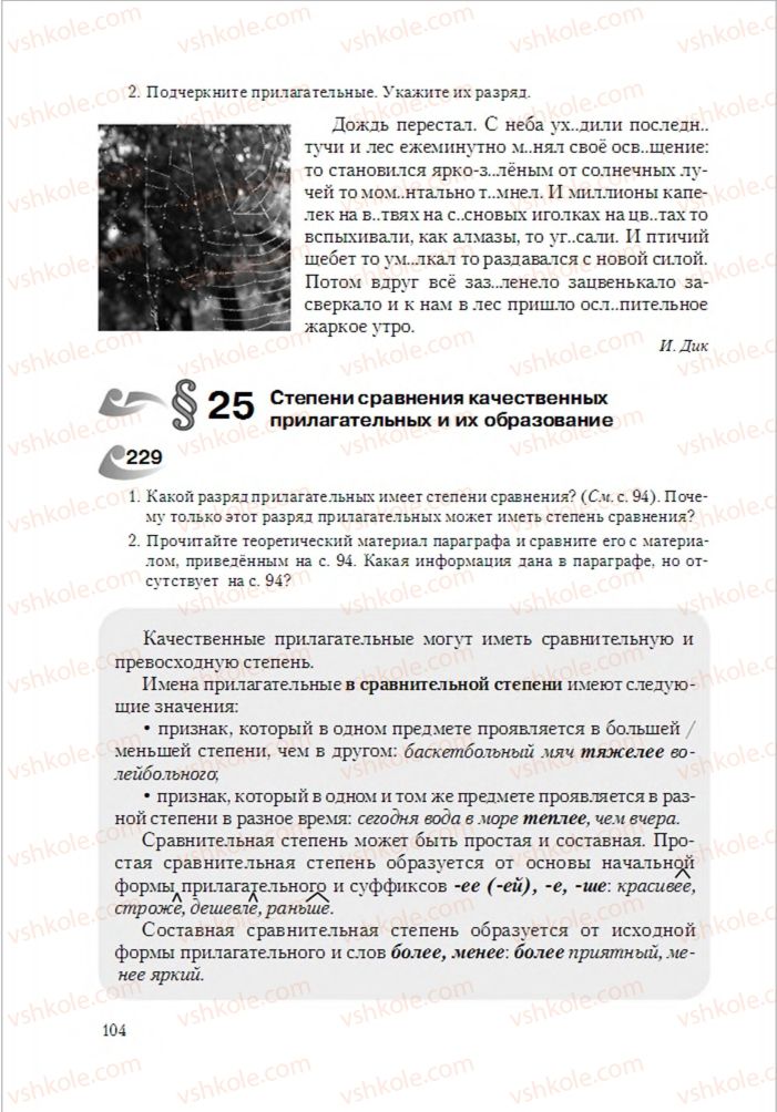 Страница 104 | Підручник Русский язык 6 клас А.Н. Рудяков, Т.Я. Фролова 2014