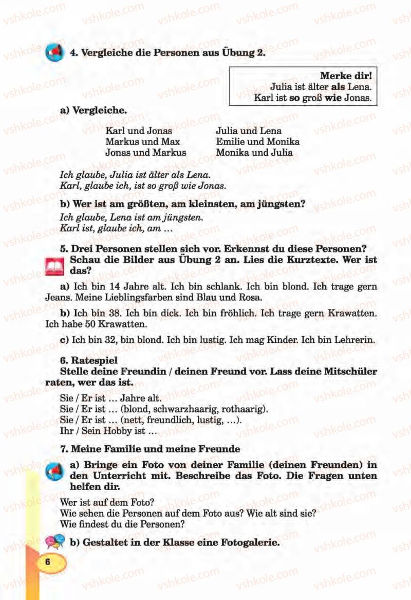 Страница 6 | Підручник Німецька мова 6 клас Л.В. Горбач, Г.Ю. Трінька 2014