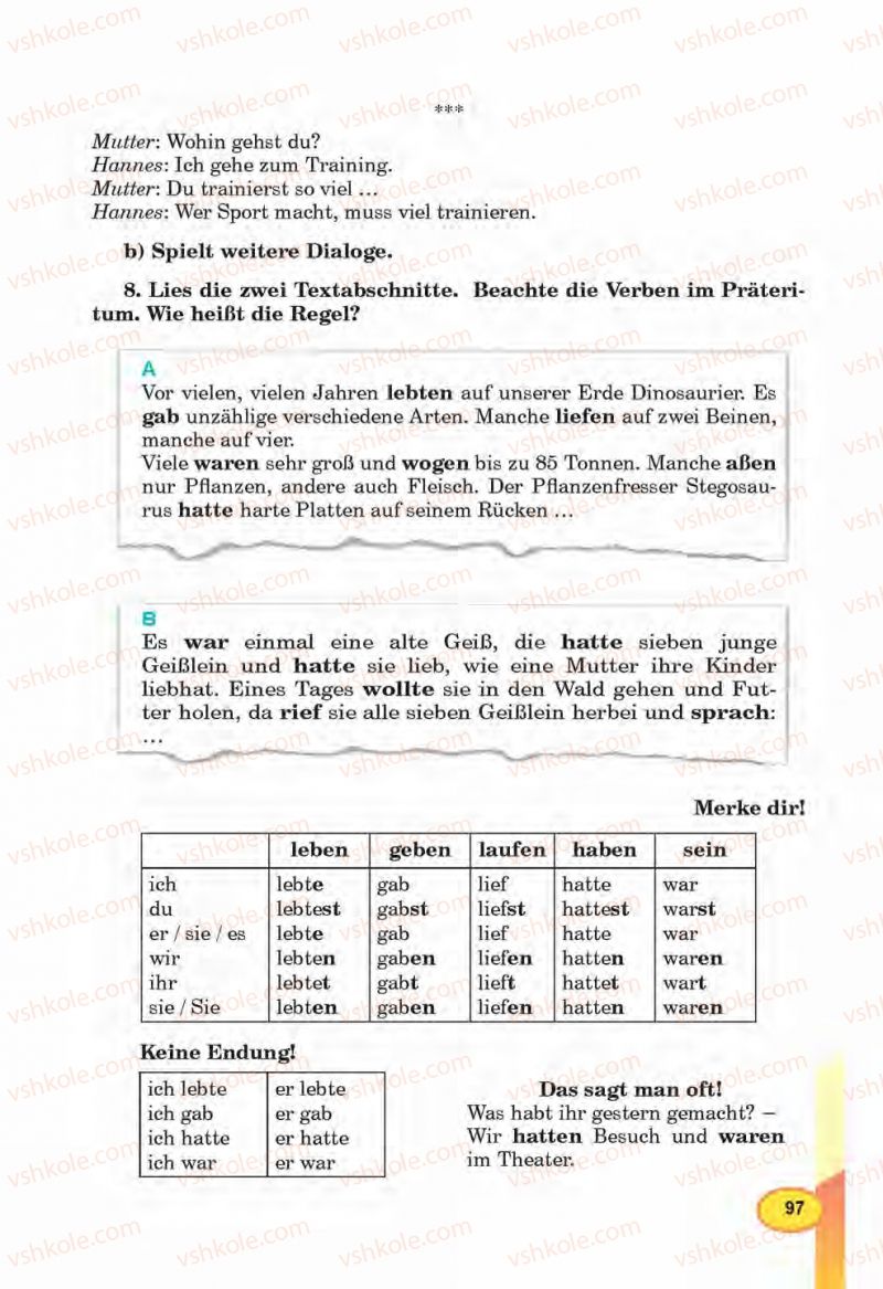 Страница 97 | Підручник Німецька мова 6 клас Л.В. Горбач, Г.Ю. Трінька 2014