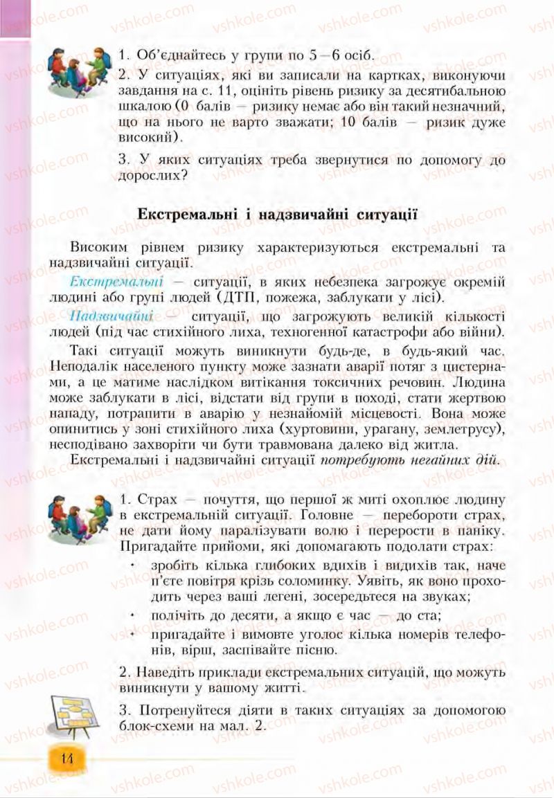 Страница 14 | Підручник Основи здоров'я 6 клас І.Д. Бех, Т.В. Воронцова, В.С. Пономаренко, С.В. Страшко 2014