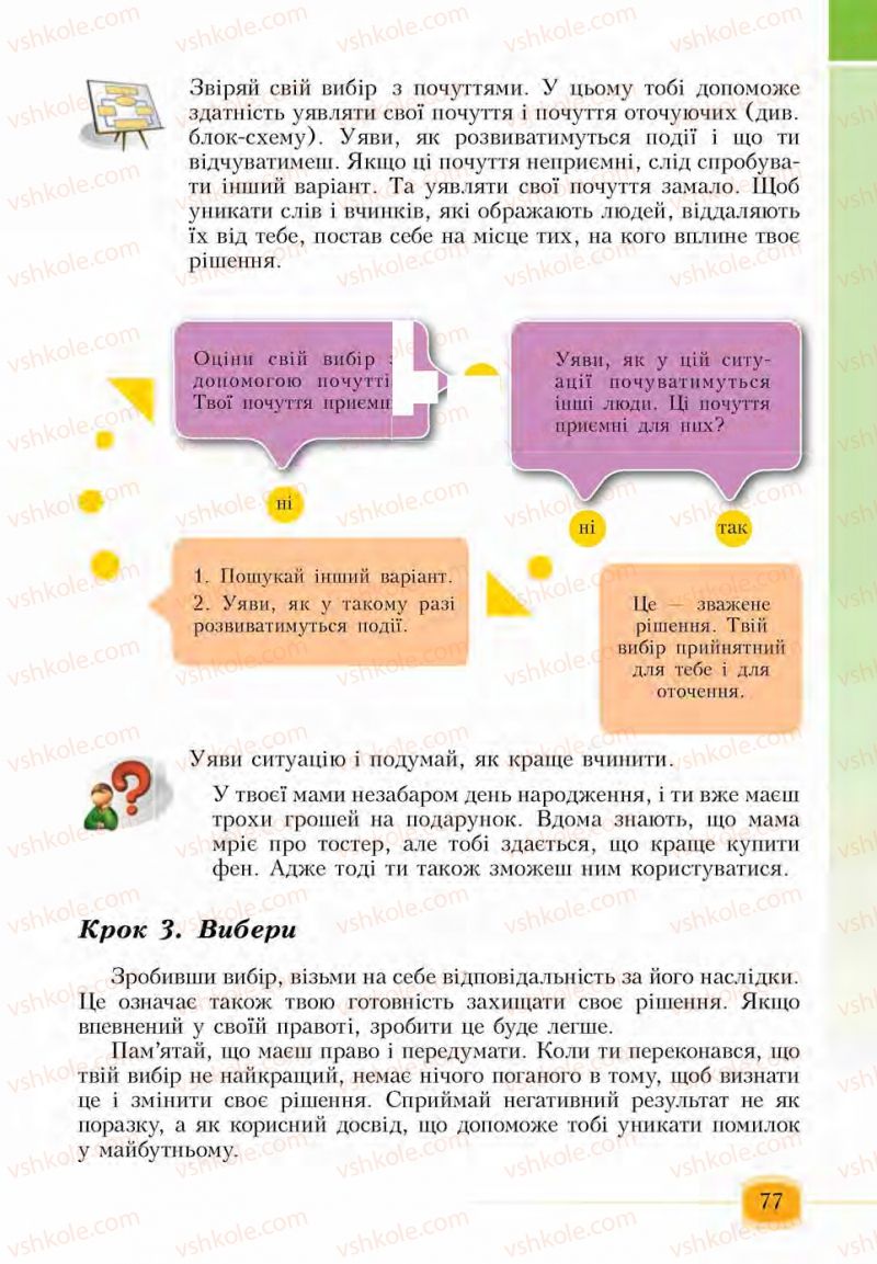 Страница 77 | Підручник Основи здоров'я 6 клас І.Д. Бех, Т.В. Воронцова, В.С. Пономаренко, С.В. Страшко 2014