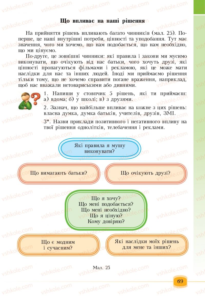 Страница 69 | Підручник Основи здоров'я 6 клас Т.В. Воронцова, В.С. Пономаренко 2006