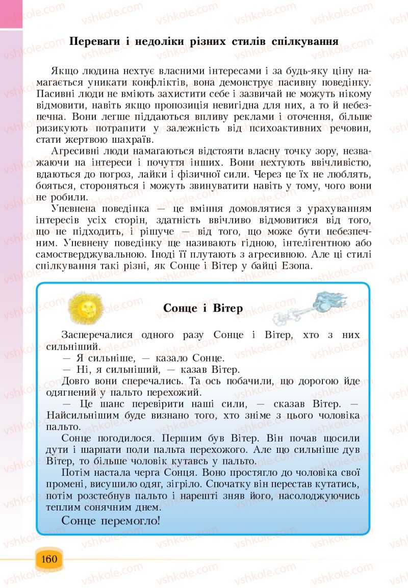 Страница 160 | Підручник Основи здоров'я 6 клас Т.В. Воронцова, В.С. Пономаренко 2006