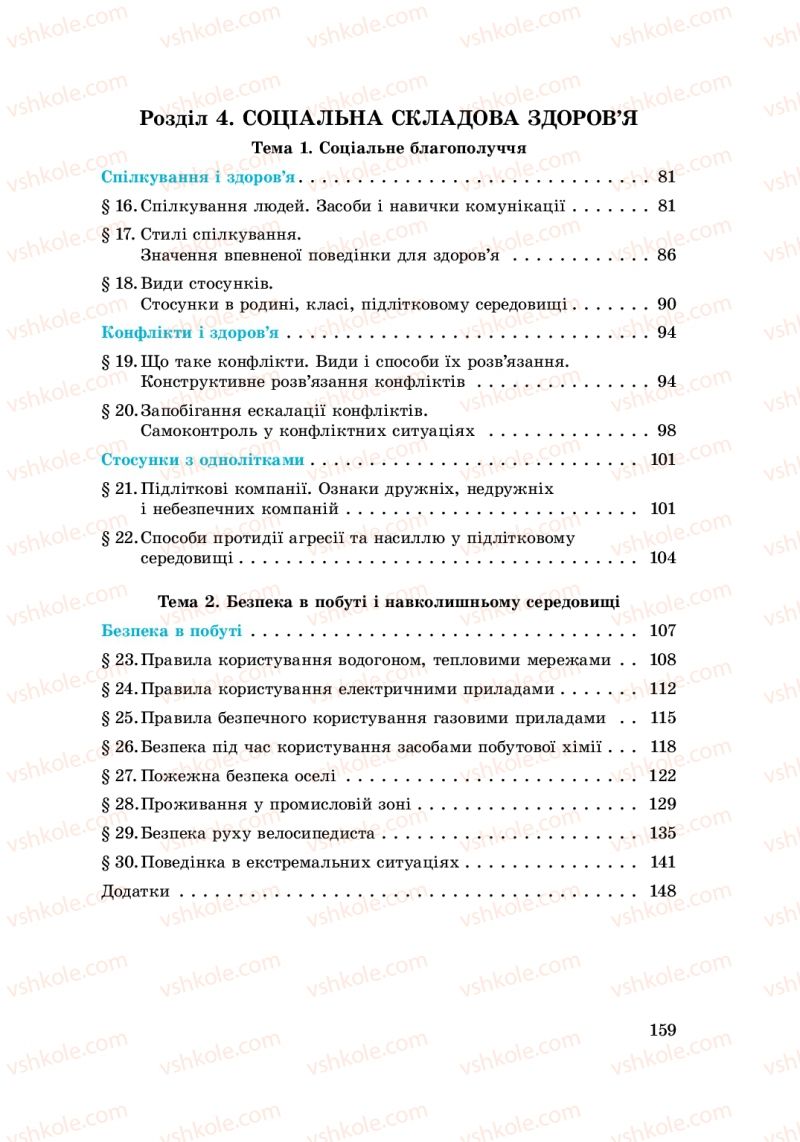 Страница 159 | Підручник Основи здоров'я 6 клас Т.Є. Бойченко, І.П. Василашко, С.В. Василенко 2014