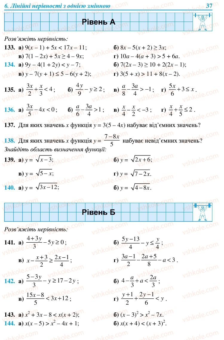 Страница 37 | Підручник Алгебра 9 клас В.Р. Кравчук, Г.М. Янченко, М.В. Підручна 2009