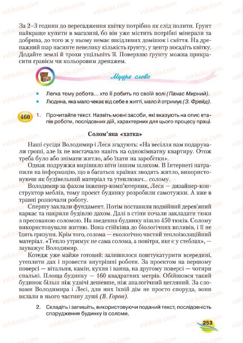 Страница 253 | Підручник Українська мова 7 клас С.Я. Єрмоленко, В.Т. Сичова, М.Г. Жук 2015