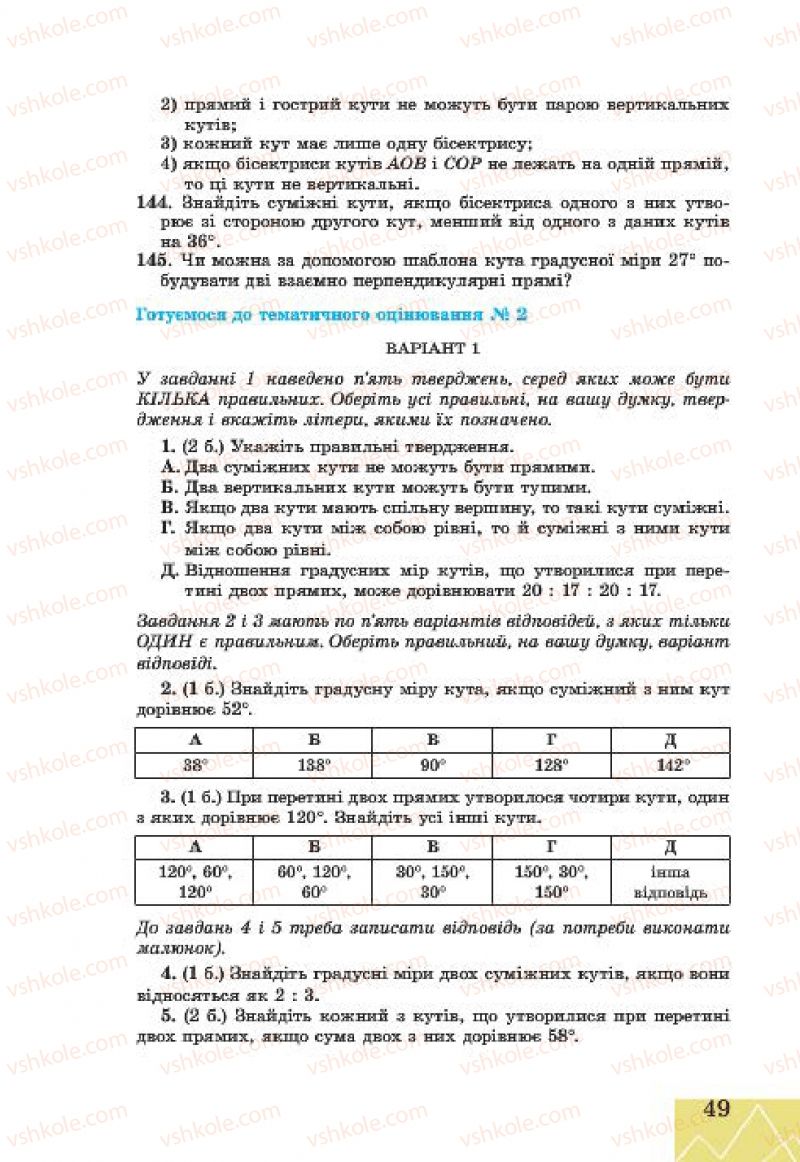 Страница 49 | Підручник Геометрія 7 клас Г.В. Апостолова 2015