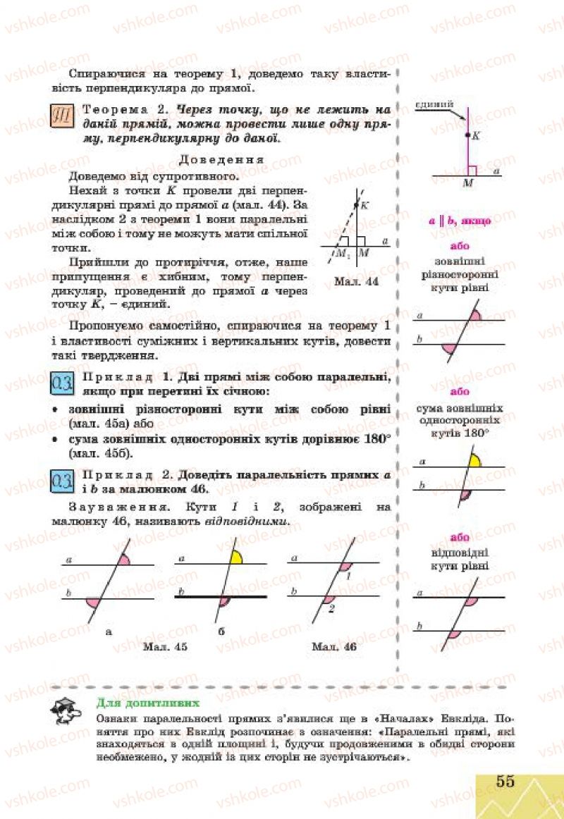 Страница 55 | Підручник Геометрія 7 клас Г.В. Апостолова 2015
