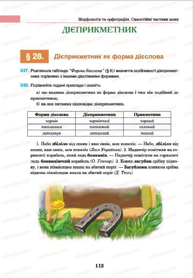 Страница 112 | Підручник Українська мова 7 клас І.П. Ющук 2015