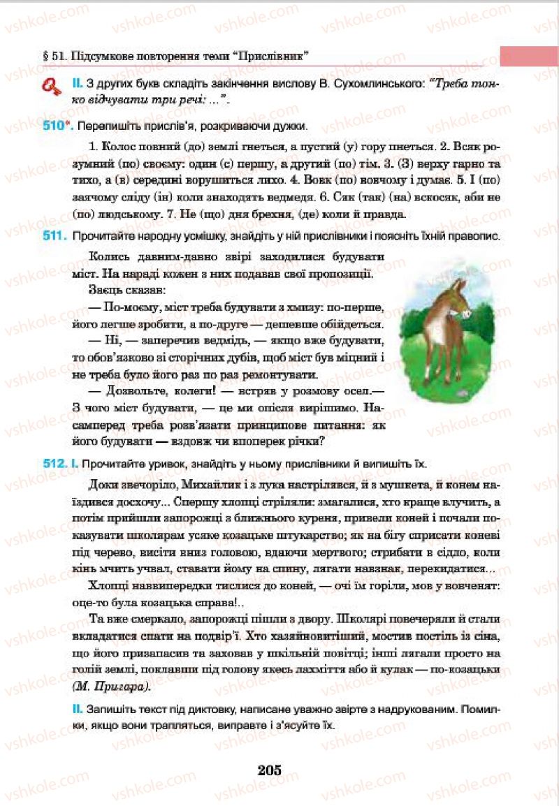 Страница 205 | Підручник Українська мова 7 клас І.П. Ющук 2015
