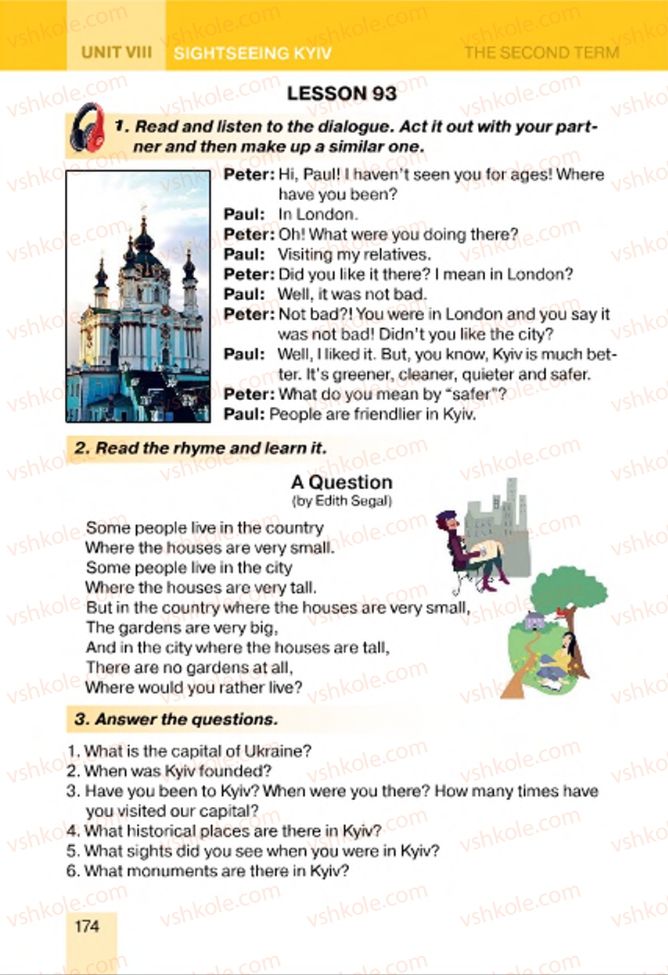 Страница 174 | Підручник Англiйська мова 7 клас Л.І. Морська 2015 7 рік навчання