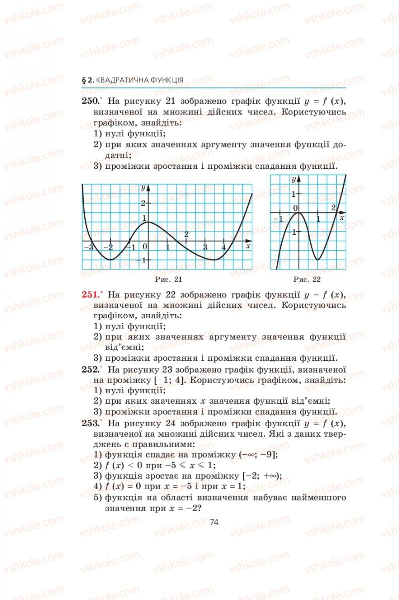 Страница 74 | Підручник Алгебра 9 клас А.Г. Мерзляк, В.Б. Полонський, М.С. Якір 2009
