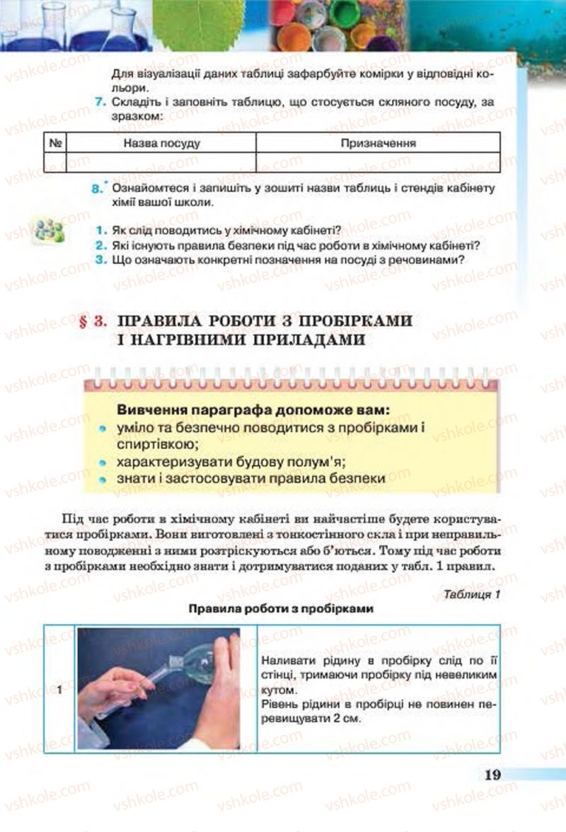 Страница 19 | Підручник Хімія 7 клас О.Г. Ярошенко 2015