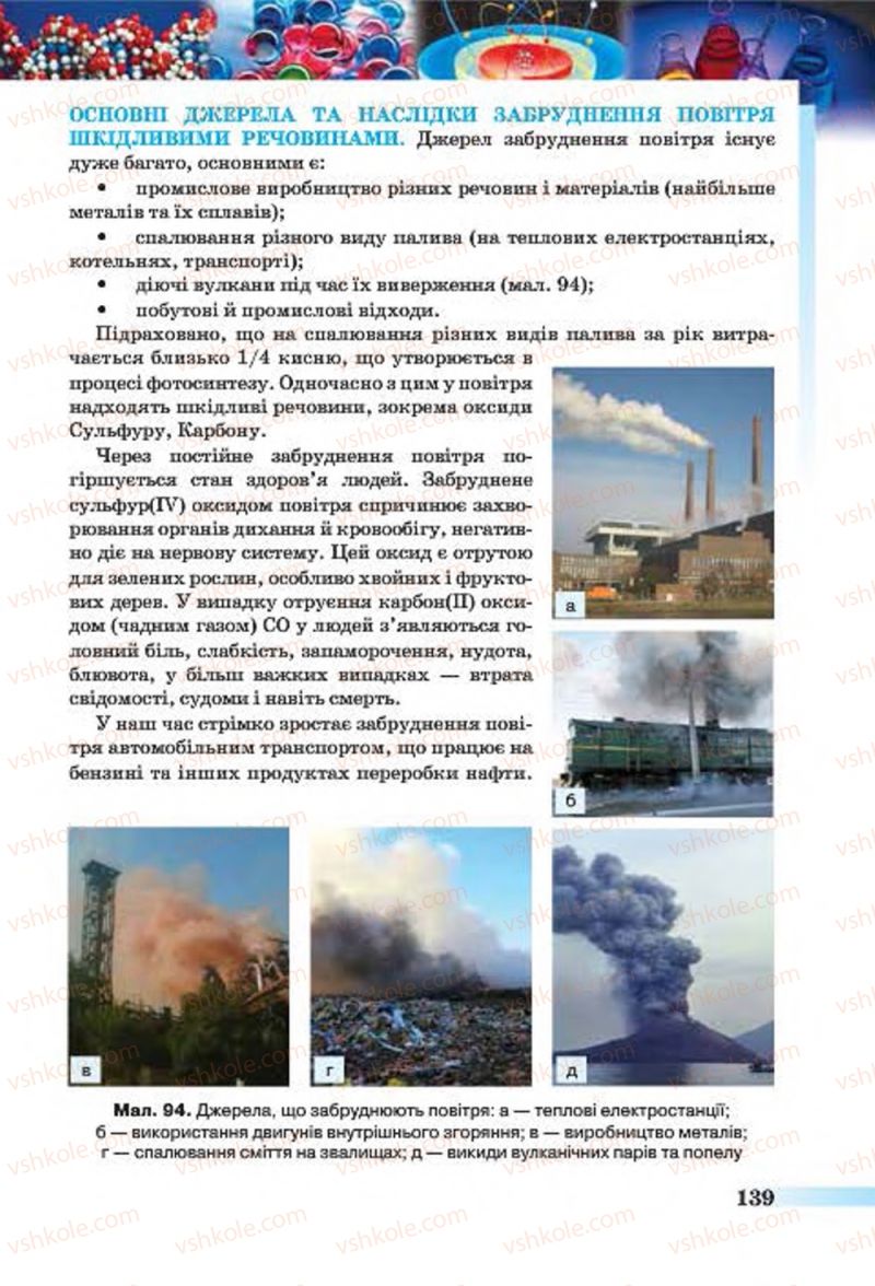 Страница 139 | Підручник Хімія 7 клас О.Г. Ярошенко 2015