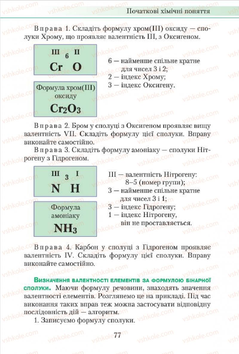 Страница 77 | Підручник Хімія 7 клас М.М. Савчин 2015