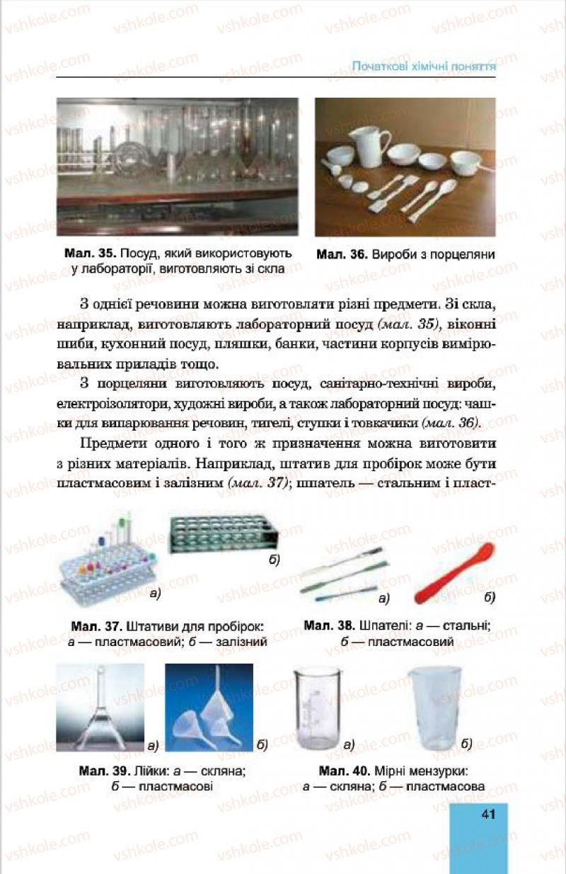 Страница 41 | Підручник Хімія 7 клас Л.С. Дячук, М.М. Гладюк 2015