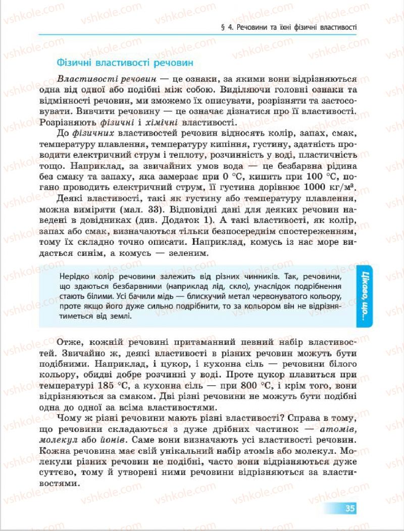 Страница 35 | Підручник Хімія 7 клас О.В. Григорович 2015