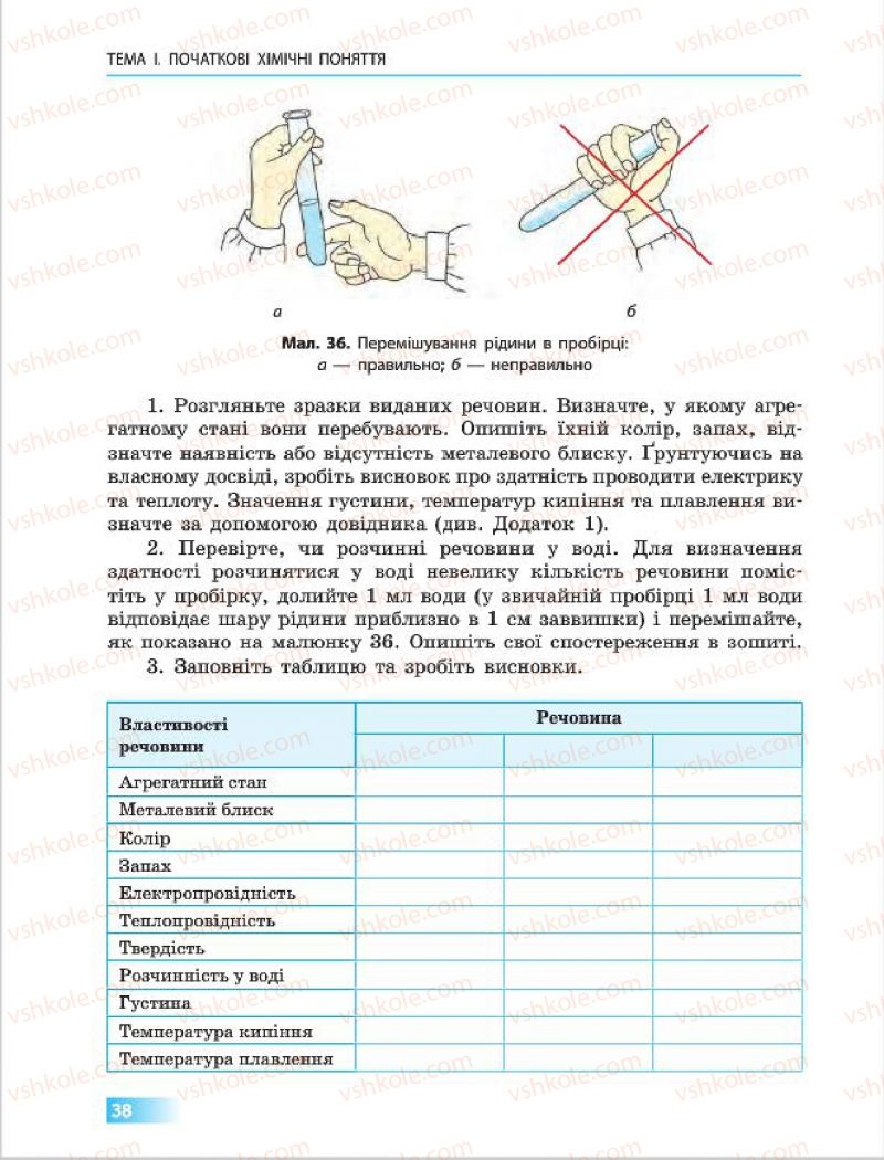 Страница 38 | Підручник Хімія 7 клас О.В. Григорович 2015