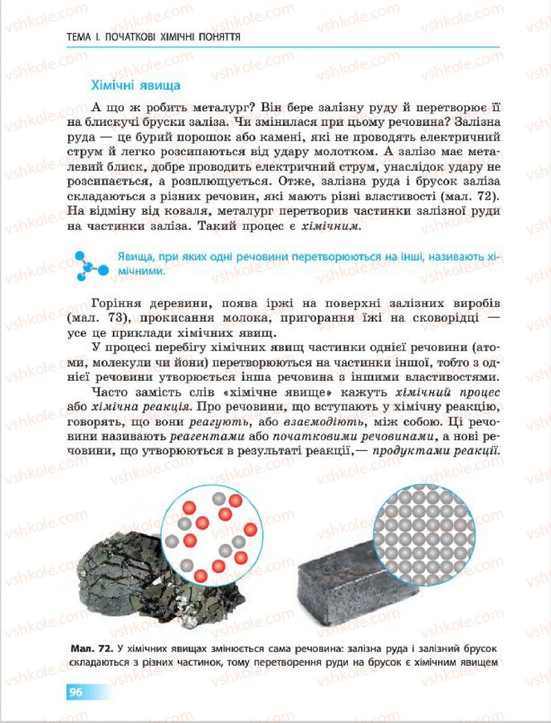 Страница 96 | Підручник Хімія 7 клас О.В. Григорович 2015