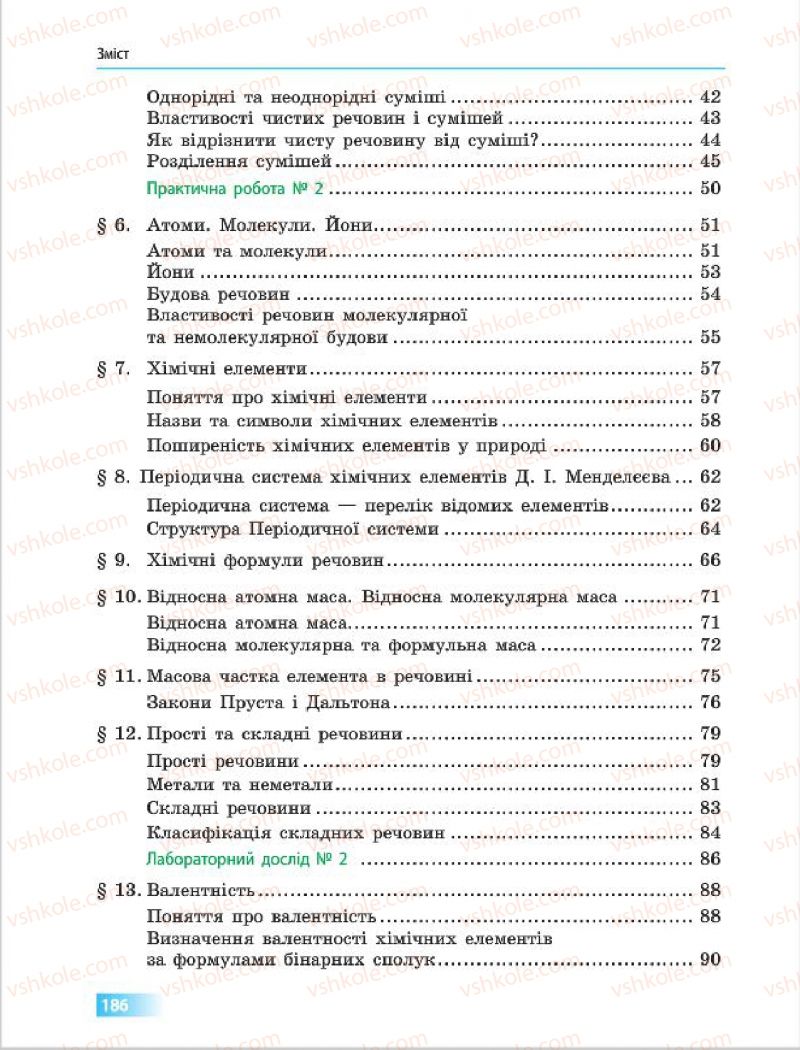 Страница 186 | Підручник Хімія 7 клас О.В. Григорович 2015