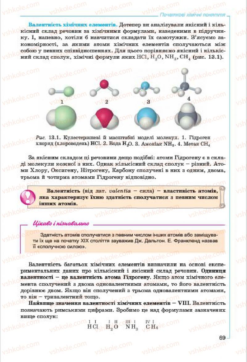 Страница 69 | Підручник Хімія 7 клас Г.А. Лашевська, А.А. Лашевська 2015