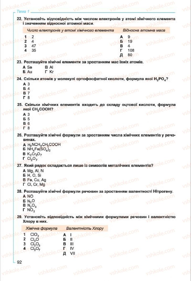 Страница 92 | Підручник Хімія 7 клас Г.А. Лашевська, А.А. Лашевська 2015